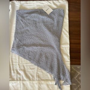 Forever 21 Asymmetrical Gray Polka Dot Top